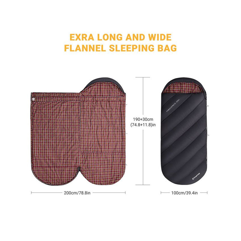 Load image into Gallery viewer, KingCamp FREESPACE 250 3-Season Plus Size Camping Sleeping Bag
