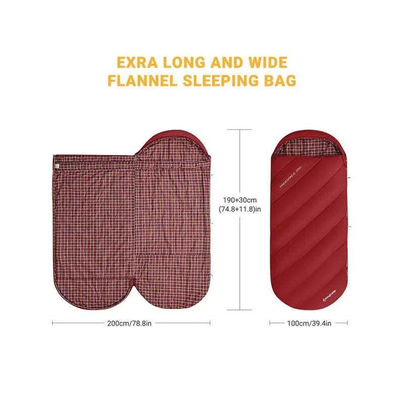 Load image into Gallery viewer, KingCamp FREESPACE 250 3-Season Plus Size Camping Sleeping Bag
