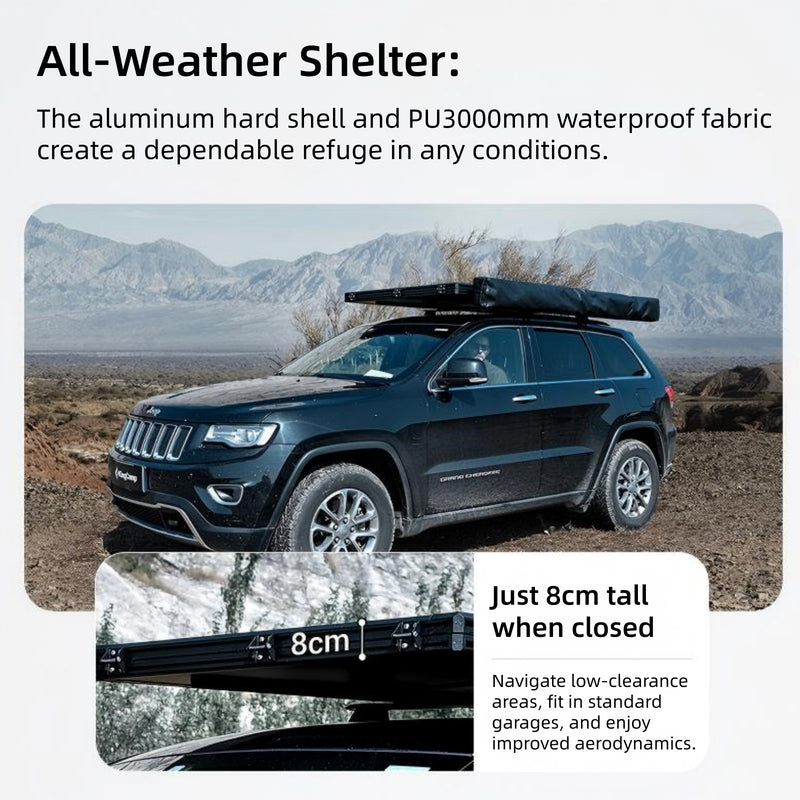 Load image into Gallery viewer, KingCamp ENDLESS 8 Rooftop Tent with Aluminum Hard Shell and PU3000mm Waterproof Fabric
