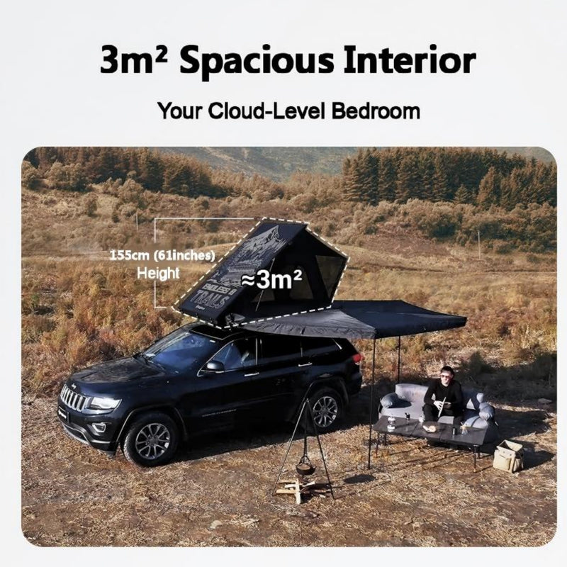 Load image into Gallery viewer, KingCamp ENDLESS 8 Rooftop Tent – 3‑Second Set‑Up, Ultra‑Thin 8cm Hard Shell, Waterproof &amp; Lightweight for SUV/Truck Overlanding
