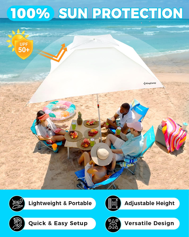 Load image into Gallery viewer, KingCamp 2-in-1 Beach Umbrella and Beach Shade Canopy
