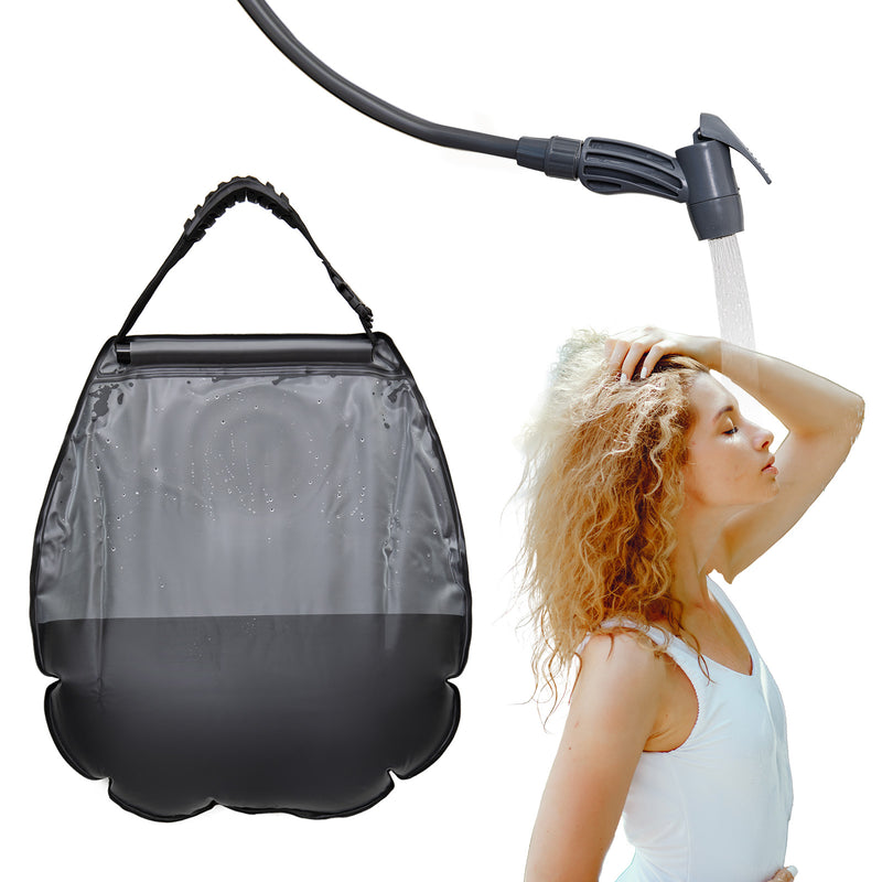 Load image into Gallery viewer, KingCamp 20L Solar Shower Bag for Camping | Portable Outdoor Shower with Temperature Display, Upgraded Leak-Proof Hose &amp; Adjustable Spray Nozzle for Beach, RV, Backyard &amp; Travel
