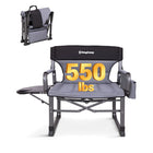 KingCamp ASH C10 XXL Heavy Duty Director's Chair | 550lb Capacity Oversized Camping Chair with Side Table & Cooler Bag Extra Wide Padded Folding Chair