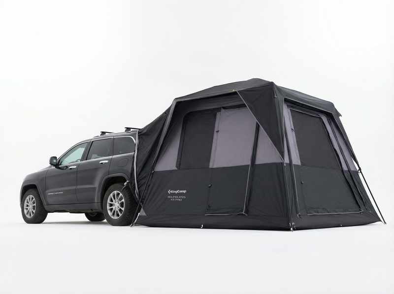 Load image into Gallery viewer, KingCamp BOUNDLESS X3 PRO Modular SUV Tent | 5-in-1 Expandable Car Camping Tent with Quick-Set Steel Frame, 5-6 Person Waterproof Shelter with Movie Screen for Overlanding &amp; Family Camping
