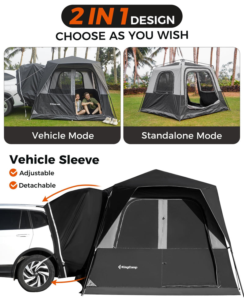 Load image into Gallery viewer, KingCamp BOUNDLESS X3 SUV Tent with Movie Screen 2 in 1 Design
