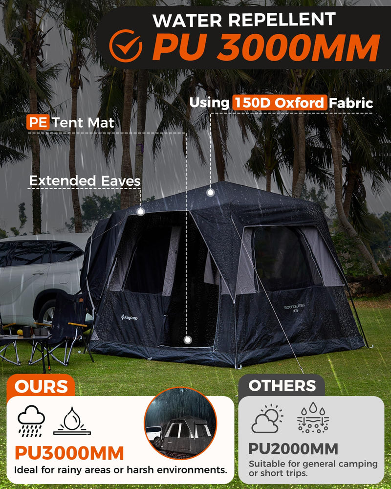 Load image into Gallery viewer, KingCamp BOUNDLESS X3 SUV Tent with Movie Screen
