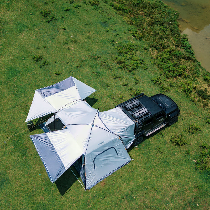 Laden Sie das Bild in Galerie -Viewer, KingCamp BOUNDLESS X6 SUV Tent | 6-8 Person Waterproof Camping Tent with Vehicle Connection for Trucks, Jeeps, and SUVs
