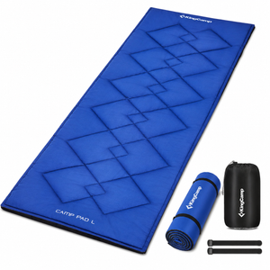 KingCamp CAMP PAD 350 PRO Camping Cot Pad, Oversized Quilted Sleeping Mat with Elastic Straps, Machine Washable, 80" x 30"