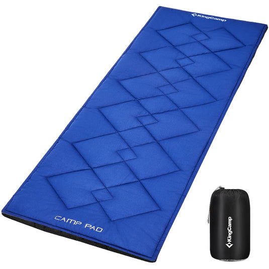 KingCamp CAMP PAD 350 Quilted Camping Cot Pad, Lightweight Padded Sleeping Mat with Elastic Straps, Machine Washable, 75