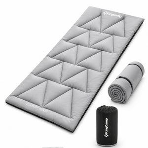 KingCamp CAMP PAD 500 Camping Cot Pad, Thick Quilted Sleeping Mat with Elastic Straps, Machine Washable, 75" x 25"
