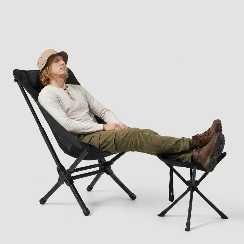 Laden Sie das Bild in Galerie -Viewer, KingCamp Camping Chair &amp; Swivel Stool Bundle, High Back Chair + 360° Adjustable Folding Stool, 330 lbs Capacity
