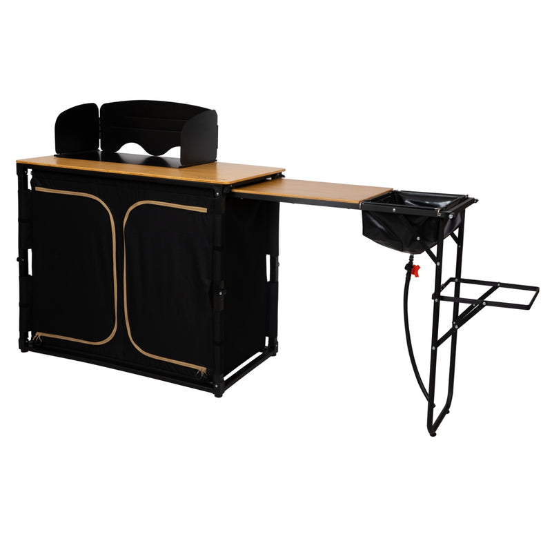 Load image into Gallery viewer, KingCamp Camping Kitchen Table – Portable Grill Station with Bamboo Top
