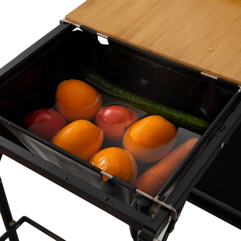 Load image into Gallery viewer, KingCamp Camping Kitchen Table – Portable Grill Station with Bamboo Top
