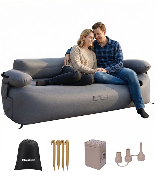 aufblasbares camping sofa KingCamp Double Inflatable Camping Sofa with Built-in Electric Pump