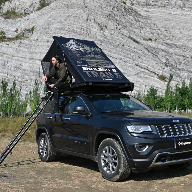 Load image into Gallery viewer, KingCamp ENDLESS 8 Rooftop Tent – 3‑Second Set‑Up, Ultra‑Thin 8cm Hard Shell, Waterproof &amp; Lightweight for SUV/Truck Overlanding
