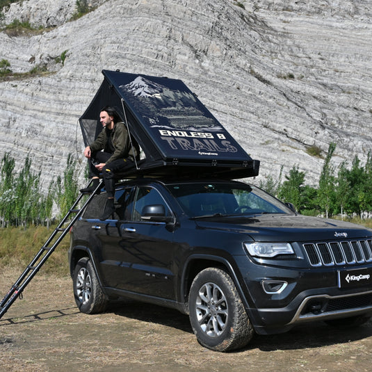 KingCamp ENDLESS 8 Rooftop Tent – 3‑Second Set‑Up, Ultra‑Thin 8cm Hard Shell, Waterproof & Lightweight for SUV/Truck Overlanding