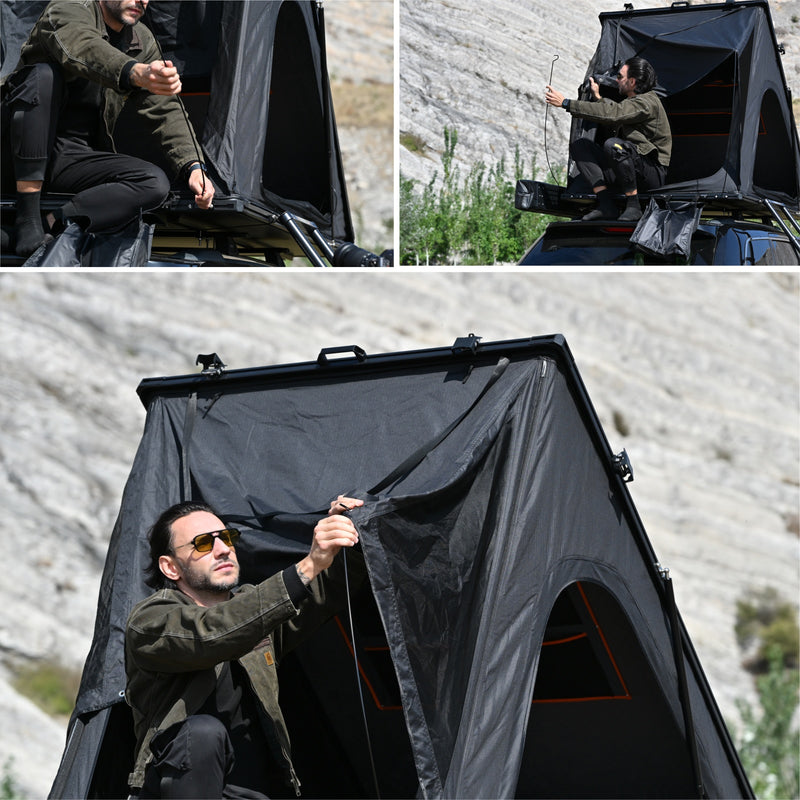 Load image into Gallery viewer, KingCamp ENDLESS 8 Rooftop Tent – 3‑Second Set‑Up, Ultra‑Thin 8cm Hard Shell, Waterproof &amp; Lightweight for SUV/Truck Overlanding
