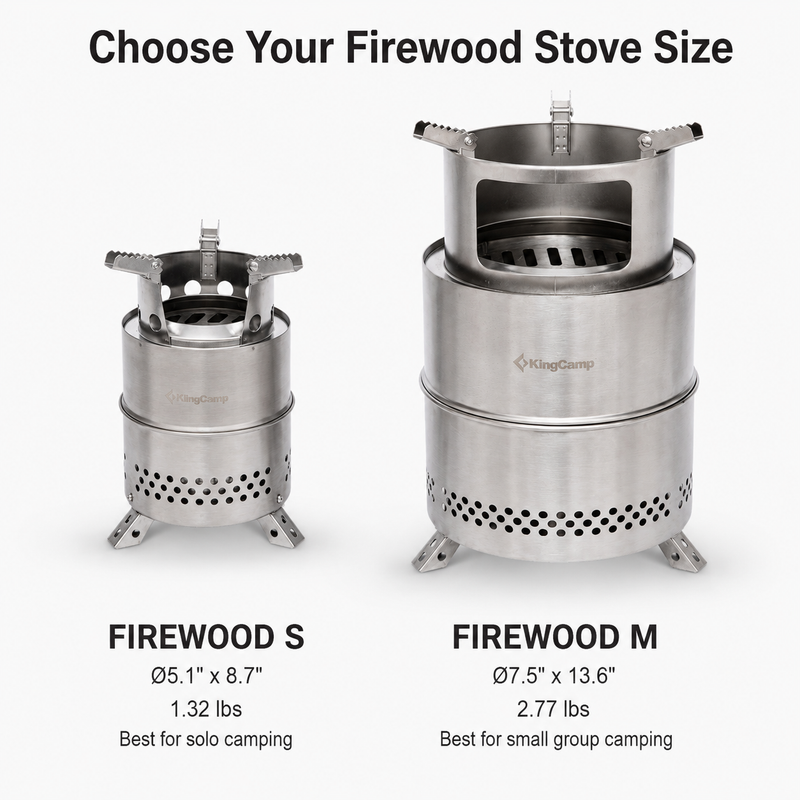 Laden Sie das Bild in Galerie -Viewer, KingCamp FIREWOOD Folding Wood Stove, One Stove Series. Two Sizes
