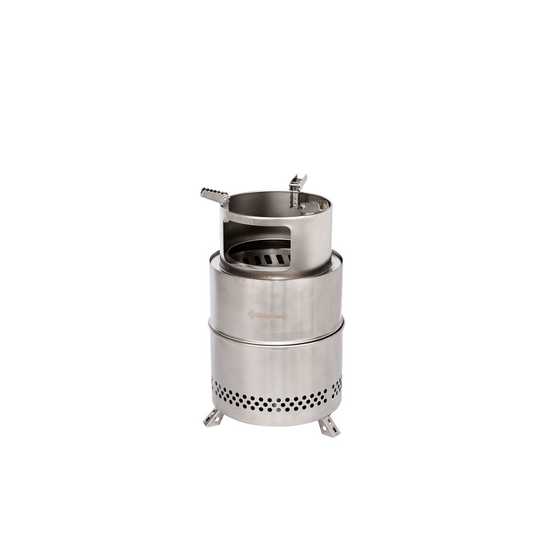 KingCamp FIREWOOD M Folding Wood Stove, Portable Stainless Steel Campfire Stove for Camping, BBQ, Cooking & Boiling Water