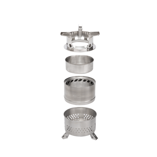 KingCamp FIREWOOD S Mini Folding Wood Stove, Ultralight Stainless Steel Camp Stove for Solo Camping, Hiking & Outdoor Cooking