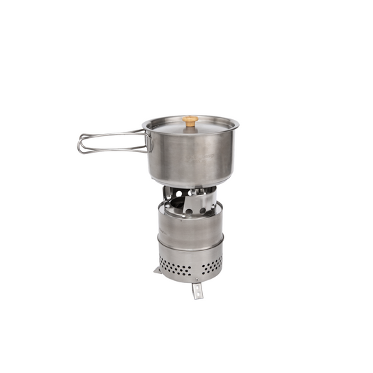 KingCamp FIREWOOD S Mini Folding Wood Stove, Ultralight Stainless Steel Camp Stove for Solo Camping, Hiking & Outdoor Cooking
