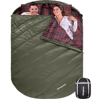 KingCamp FREESPACE 250D Double-Sized Sleeping Bag with 2 Pillows