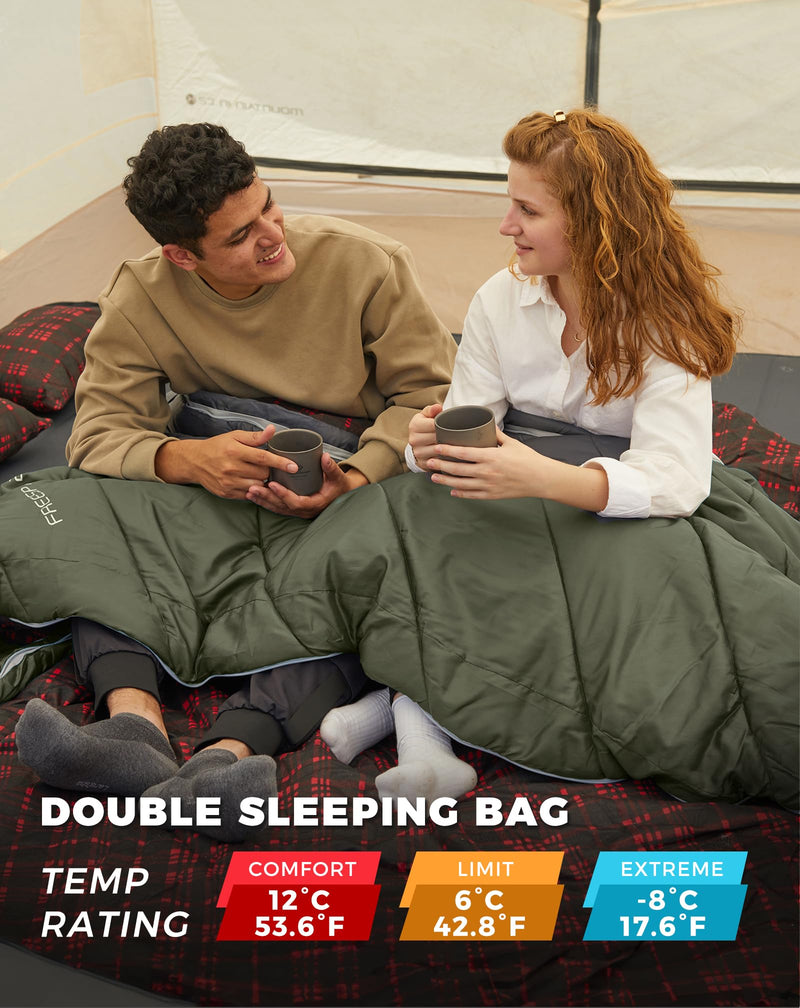 Load image into Gallery viewer, KingCamp FREESPACE 250D Double-Sized Sleeping Bag Comfort
