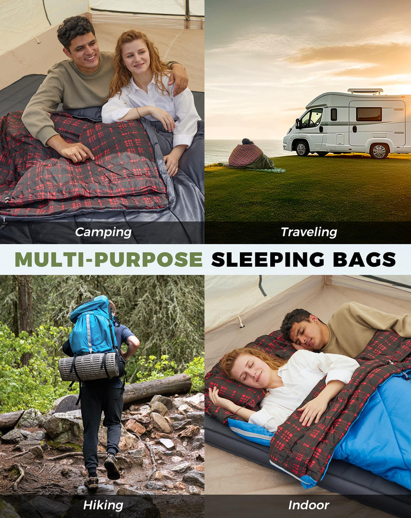 Load image into Gallery viewer, KingCamp FREESPACE 250D Double-Sized Sleeping Bag For Outdoor
