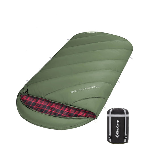 Saco de dormir KingCamp FREESPACE 250D doble con 2 almohadas
