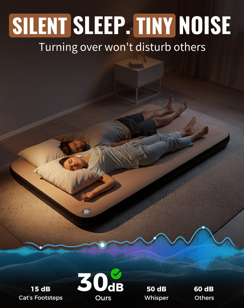 Load image into Gallery viewer, KingCamp Flexi Rest 8.0 DUO Inflatable Sleeping Pad | Double-Wide 55" Camping Mattress with Drop-Stitch Construction, 1100lb Capacity TPU Air Bed

