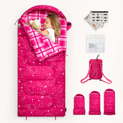 KingCamp Galaxy Zoo C 300 Kids Sleeping Bag – Adjustable Length