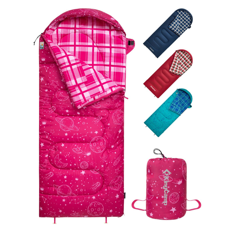 Load image into Gallery viewer, KingCamp Galaxy Zoo C 300 Kids Sleeping Bag – Adjustable Length
