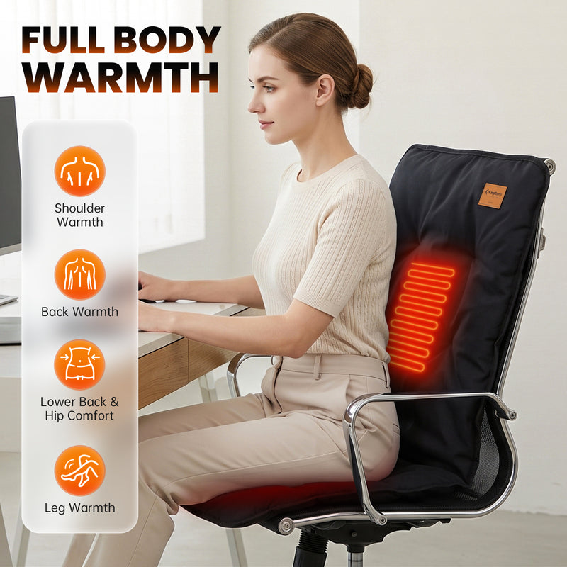 Laden Sie das Bild in Galerie -Viewer, KingCamp Heated Seat Cushion for Camping Chair, 3 Heat Settings Heated Chair Pad with Full Back + Seat Coverage
