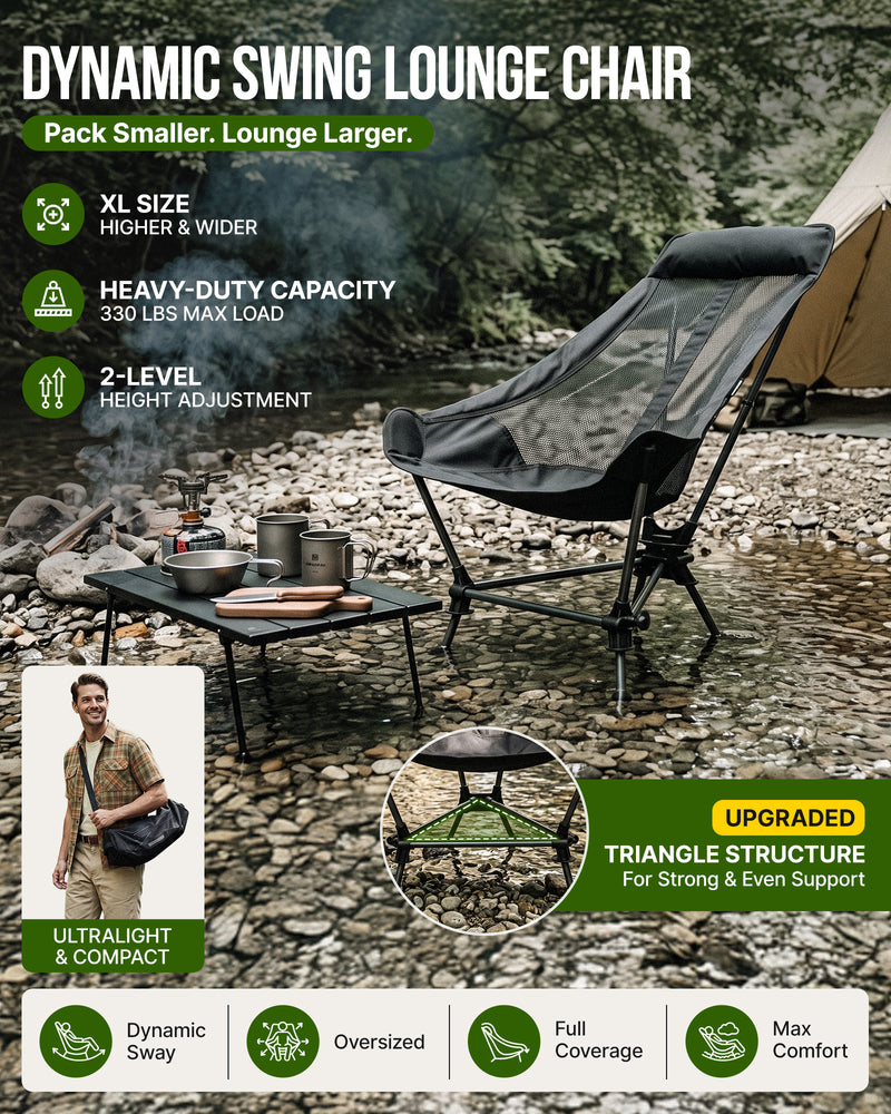 Load image into Gallery viewer, KingCamp High Back Camping Chair with Dynamic Sway System
