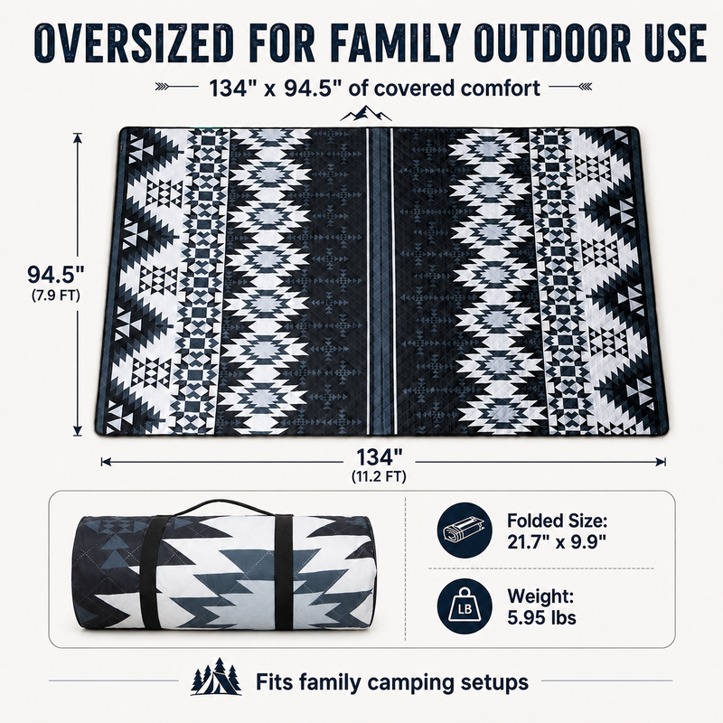 Load image into Gallery viewer, KingCamp ISIAY MAX 3.4 Large Camping Mat, 11.2 x 7.9 ft Insulated Picnic Blanket Oversized for Family Outdoor Use
