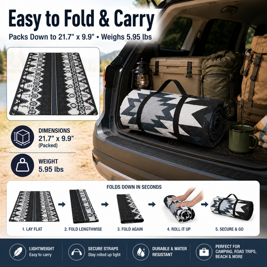KingCamp ISIAY MAX 3.4 Large Camping Mat Easy to Flod and Carry with Secure Straps