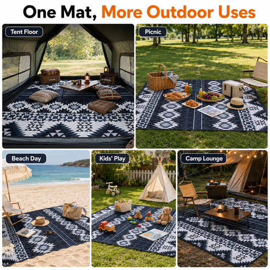KingCamp ISIAY MAX 3.4 Large Camping Mat, 11.2 x 7.9 ft Insulated Picnic Blanket for Tent, Camping, Beach & Family Outdoor Use