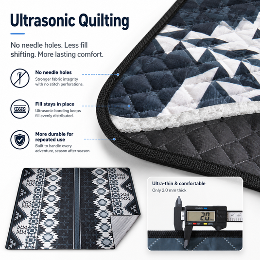 KingCamp ISIAY MAX 3.4 Large Camping Mat with Ultrasonic Quilting No Needle Holes, Less Fill Shifting More Lasting Comfort