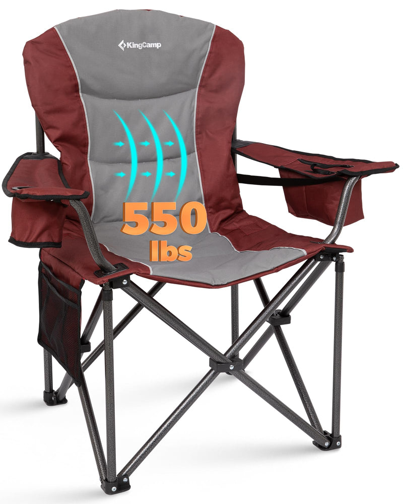 Load image into Gallery viewer, KingCamp JUNIPER C10 Oversized Folding Chair with Adjustable Lumbar Support
