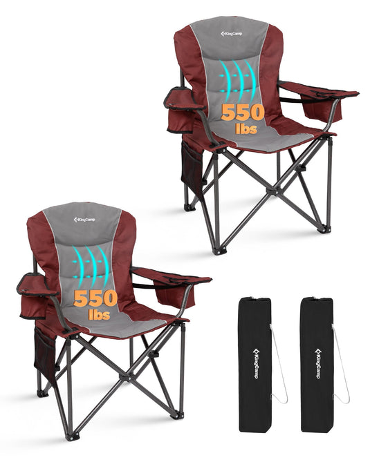 KingCamp JUNIPER C10 Oversized Folding Chair with Adjustable Lumbar Support