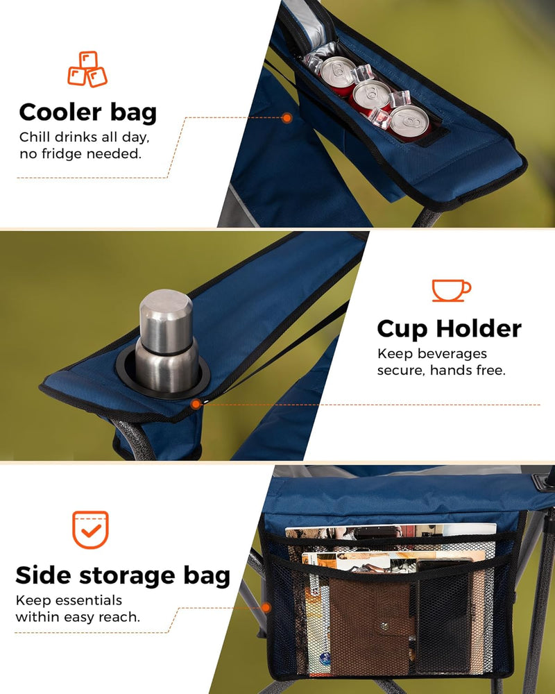 Load image into Gallery viewer, KingCamp JUNIPER C10 Oversized Folding Chair with Adjustable Lumbar Support
