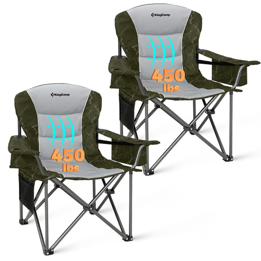KingCamp JUNIPER C10 Oversized Folding Chair with Adjustable Lumbar Support