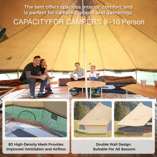 bell tent 300 KingCamp KHAN 400/ 500 Canvas Bell Tents – BRoadout