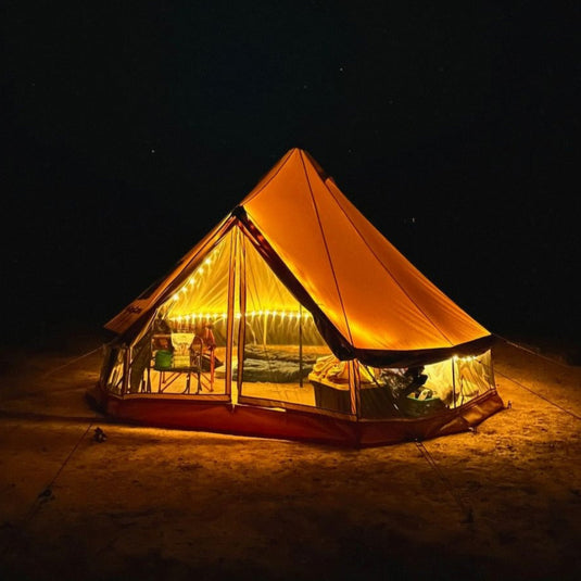 large bell tent KingCamp KHAN C 400/500 4-Season Bell Tent KHAKI / 6-8 Person