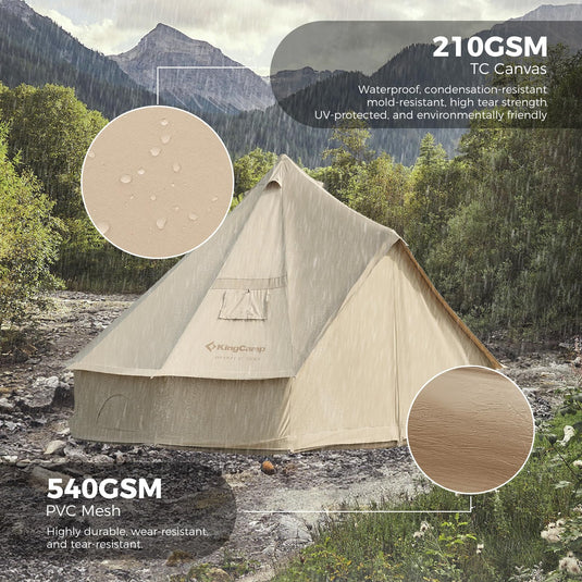 KingCamp KHAN C Bell Tent Durable and Waterproof