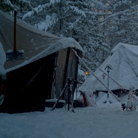 bell tent winter camping KingCamp KHAN LIGHT 500 Canvas Bell Tent