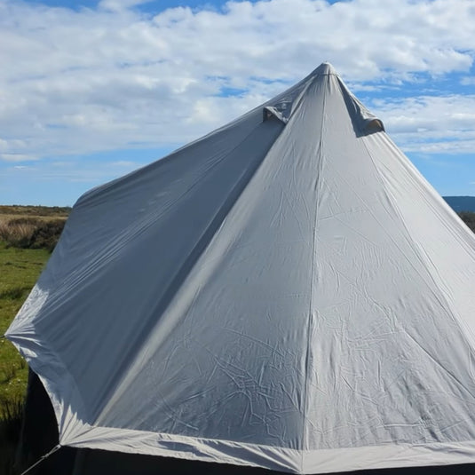 4m canvas bell tent KingCamp KHAN LIGHT 400 Canvas Bell Tent For 4-6 Person – BRoadout