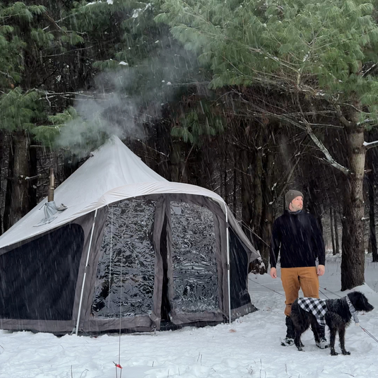 lightweight bell tent KingCamp KHAN LIGHT 400 Canvas Bell Tent For 4-6 Person – BRoadout