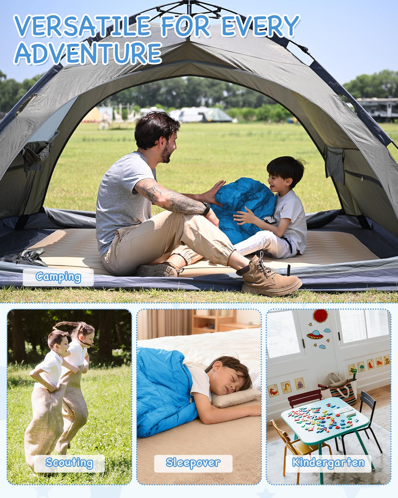 Load image into Gallery viewer, KingCamp Kids Mummy Sleeping Bag - 100% Cotton Flannel Lining
