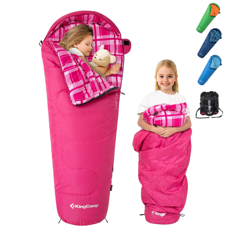 Load image into Gallery viewer, KingCamp Kids Mummy Sleeping Bag - 3-Season Warm &amp; Snug Fit for Camping, Ages 8-12 (up to 4'7" Tall)
